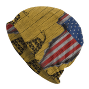 Gadsden USA Split Design Soft Skull Knit Beanie - PatriotDepot.com