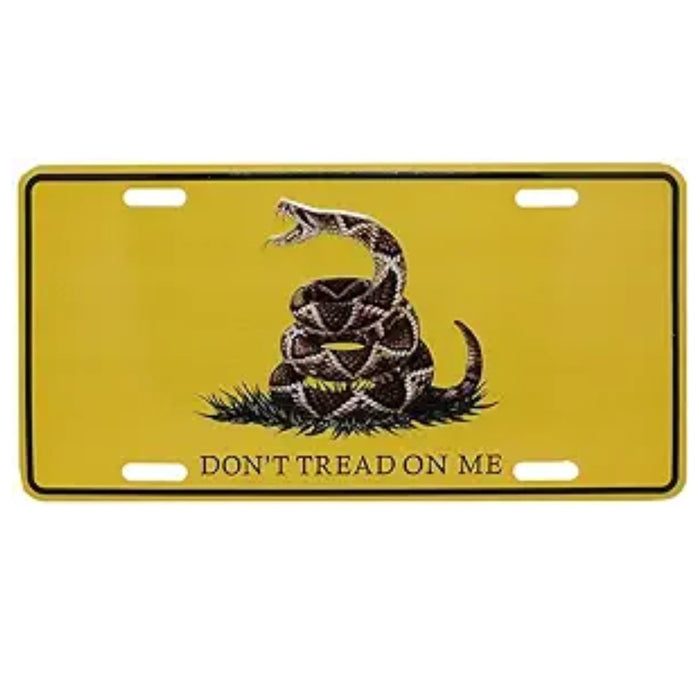 Gadsden "Don't Tread On Me" Live Snake License Plate