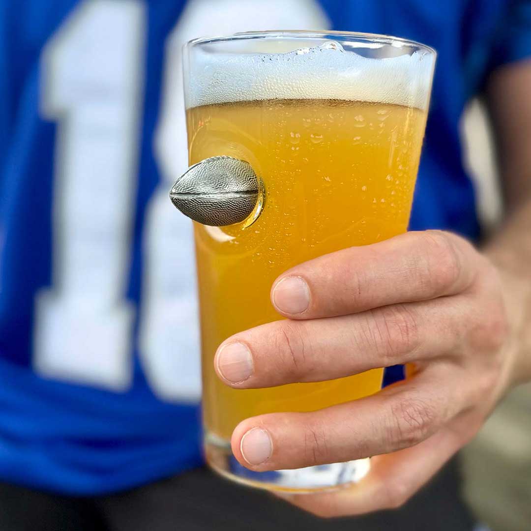 Game Day Embedded Football Glass Collection - PatriotDepot.com