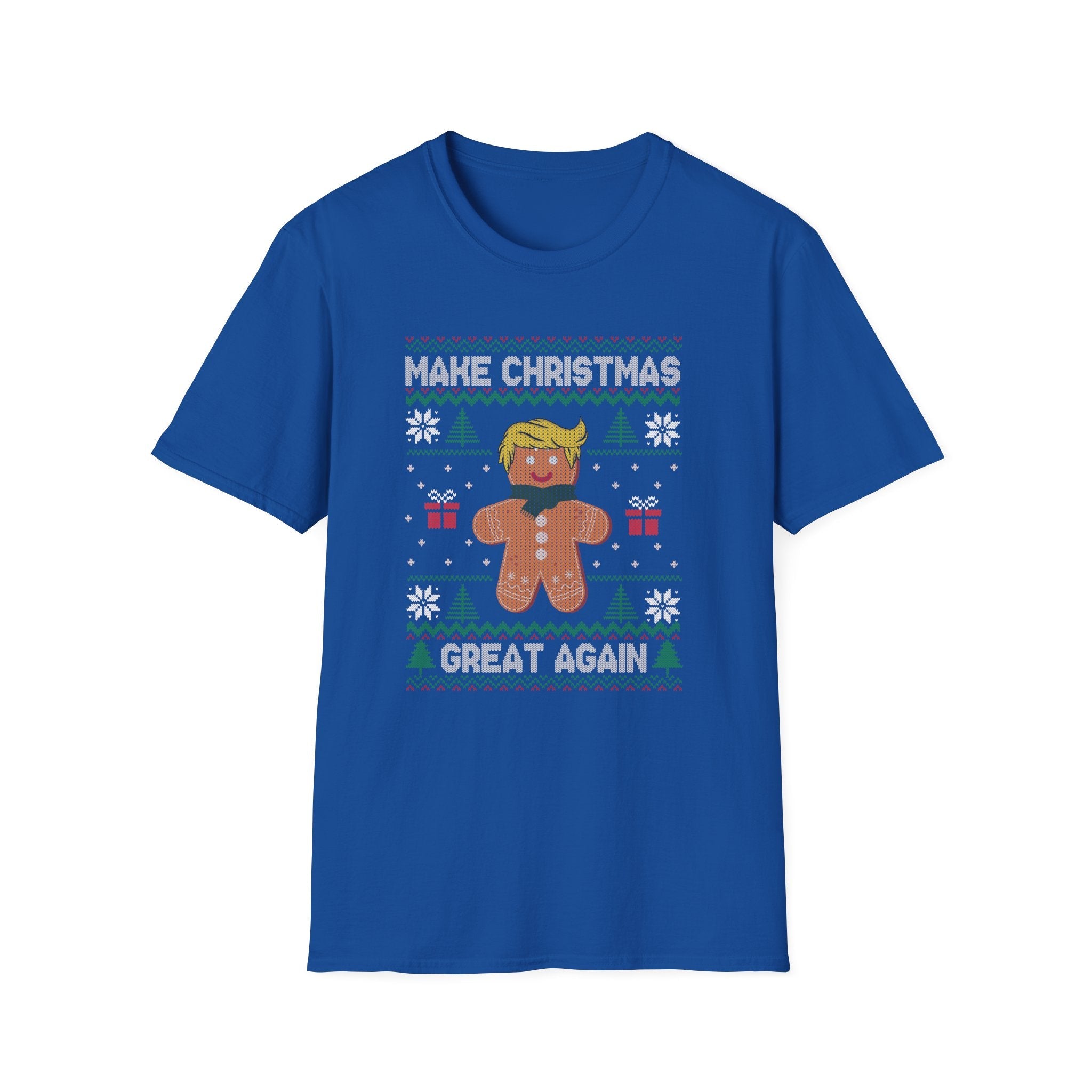 Gingerbread Trump Make Christmas Great Again Ugly Sweater Design T-Shirt - PatriotDepot.com