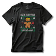 Gingerbread Trump Make Christmas Great Again Ugly Sweater Design T-Shirt - PatriotDepot.com