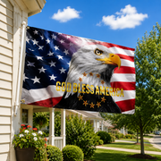 God Bless America Bald Eagle Patriotic 3' x 5' Flag - PatriotDepot.com