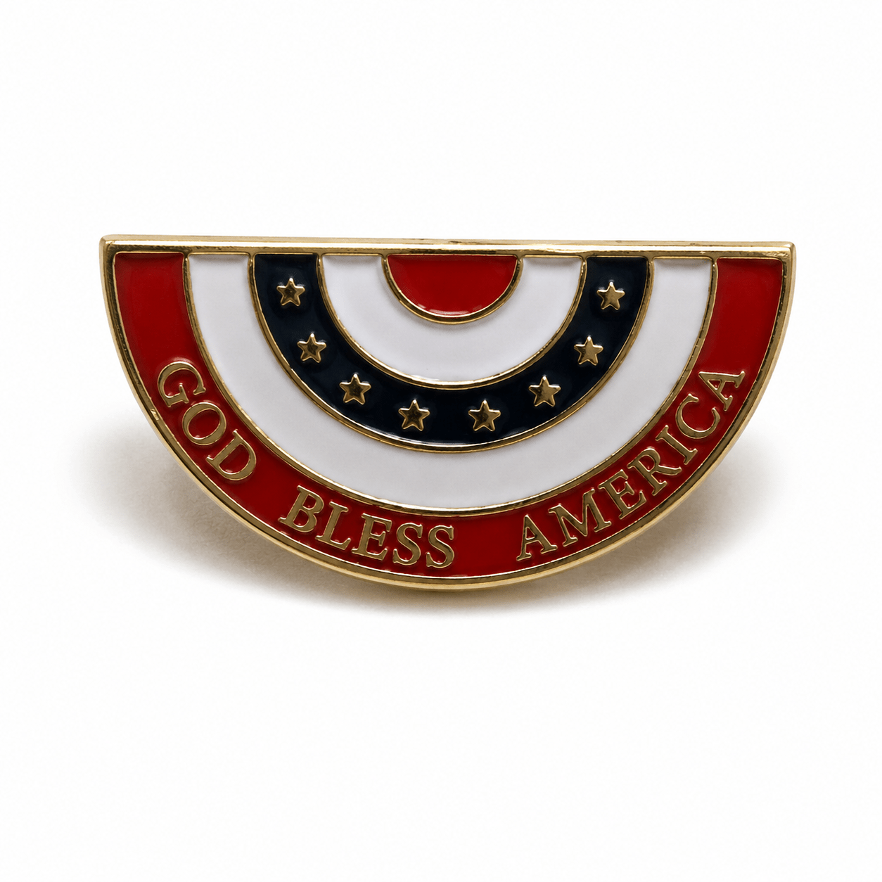 God Bless America Cloisonné Lapel Pin – Patriotic Americana Bunting Pin - PatriotDepot.com