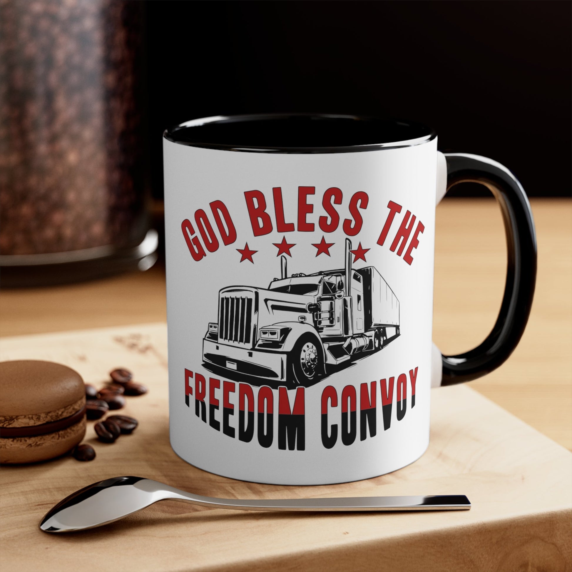 God Bless the Freedom Convoy 2022 Mug (2 Sizes, 2 Colors) - PatriotDepot.com