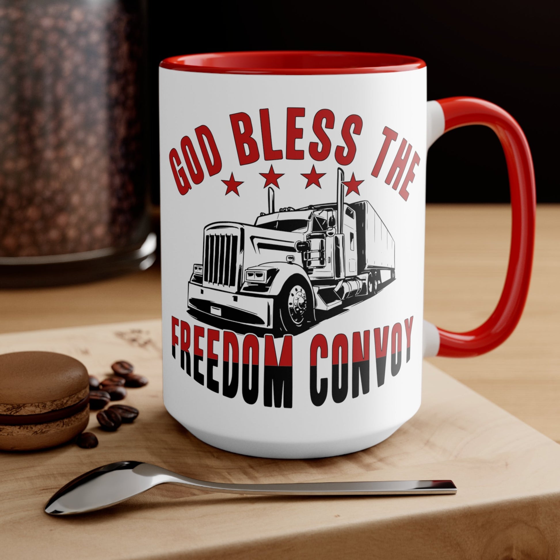 God Bless the Freedom Convoy 2022 Mug (2 Sizes, 2 Colors) - PatriotDepot.com