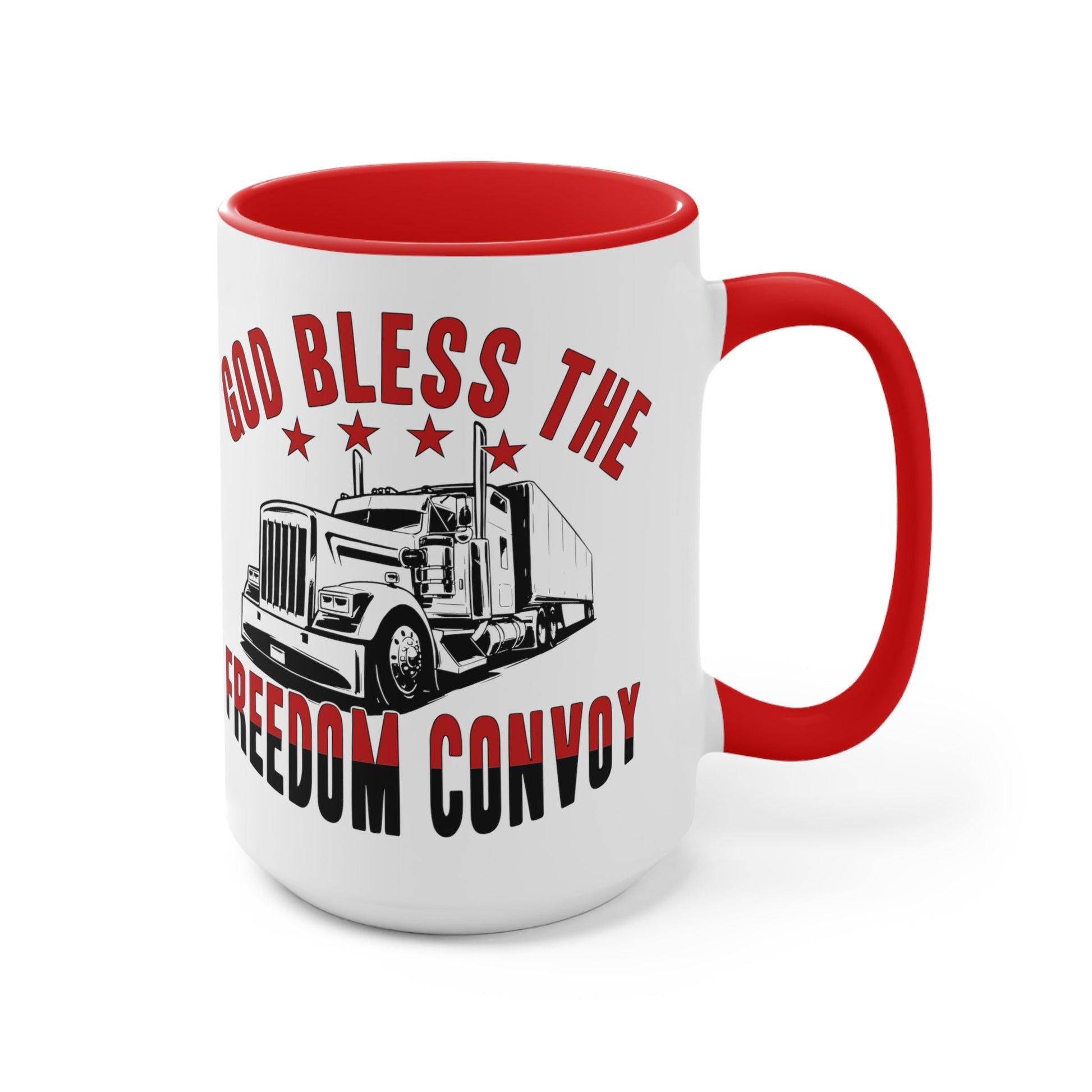 God Bless the Freedom Convoy 2022 Mug (2 Sizes, 2 Colors) - PatriotDepot.com