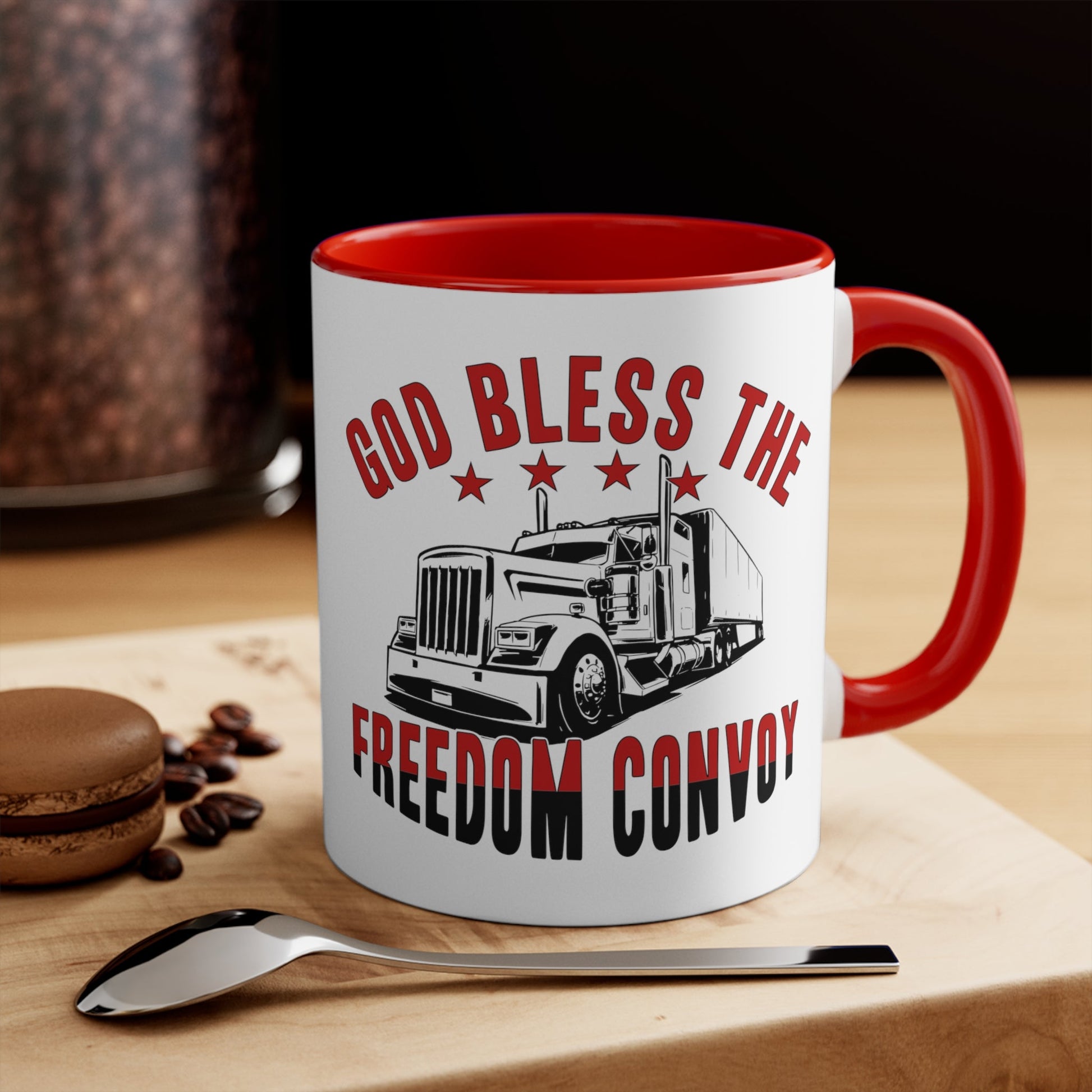 God Bless the Freedom Convoy 2022 Mug (2 Sizes, 2 Colors) - PatriotDepot.com