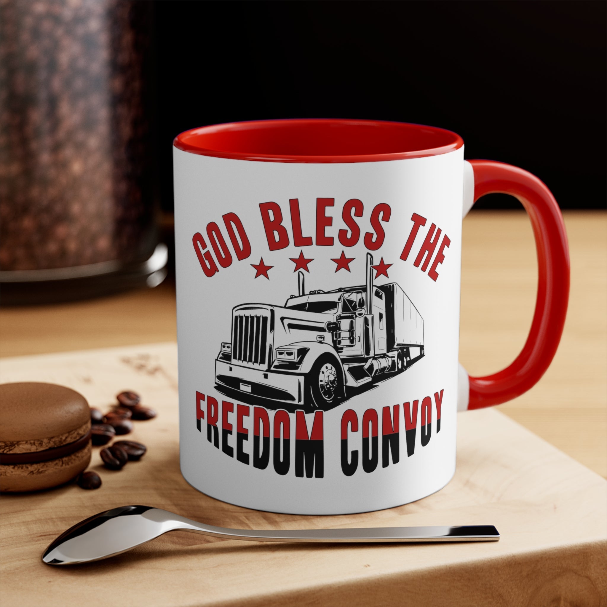 God Bless the Freedom Convoy 2022 Mug (2 Sizes, 2 Colors) - PatriotDepot.com