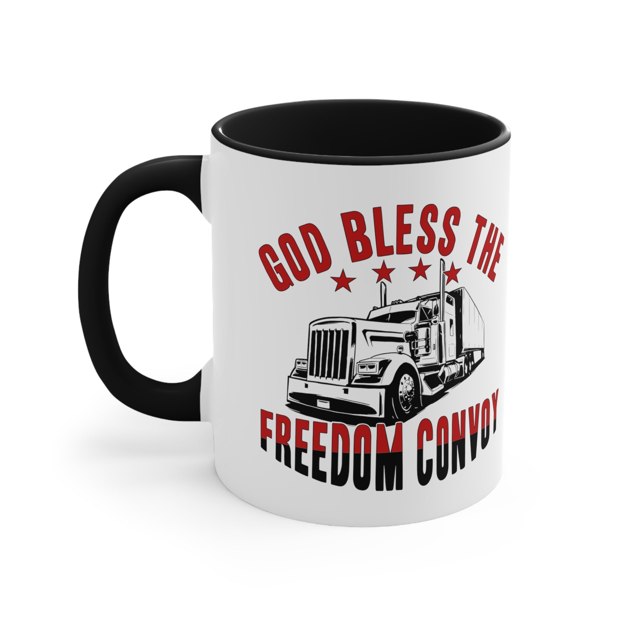 God Bless the Freedom Convoy 2022 Mug (2 Sizes, 2 Colors) - PatriotDepot.com