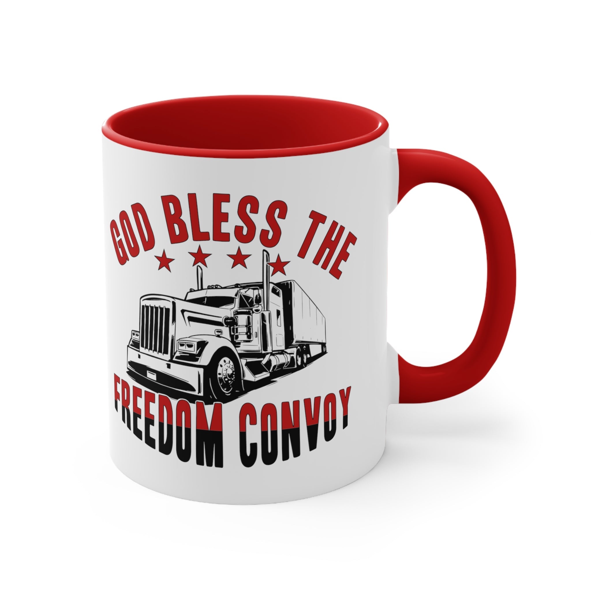 God Bless the Freedom Convoy 2022 Mug (2 Sizes, 2 Colors) - PatriotDepot.com