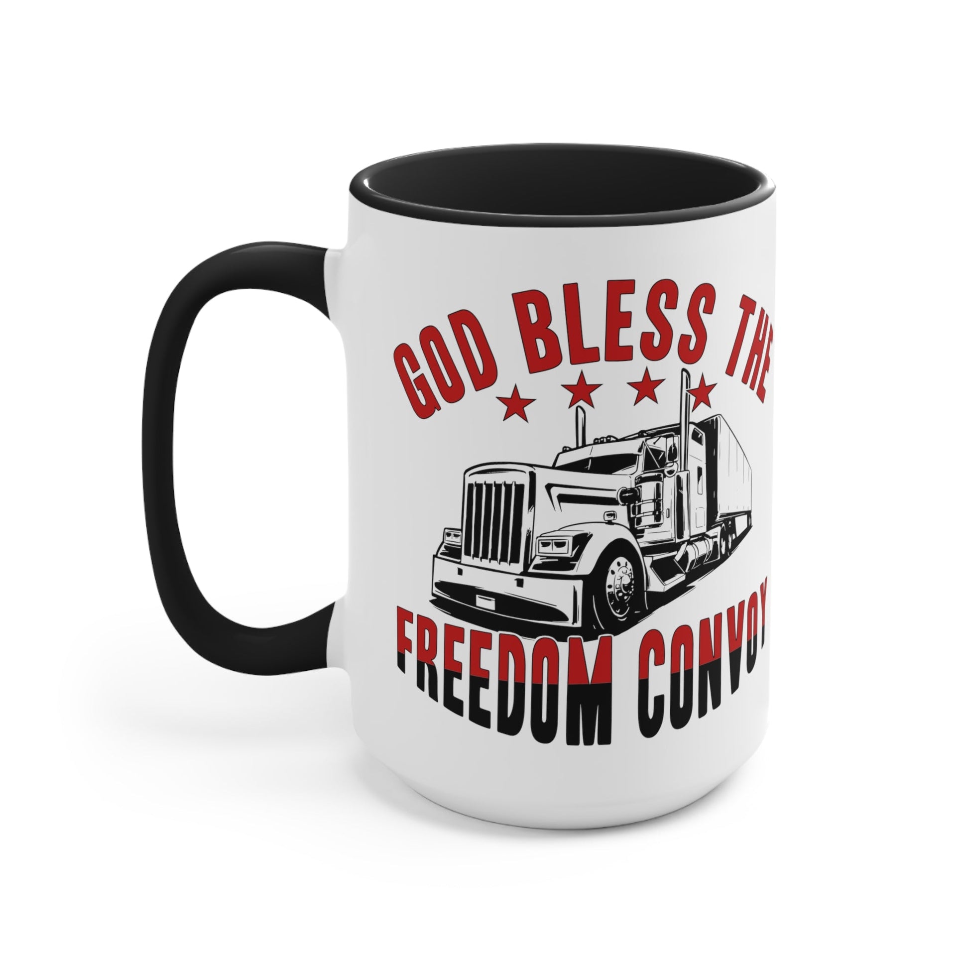 God Bless the Freedom Convoy 2022 Mug (2 Sizes, 2 Colors) - PatriotDepot.com