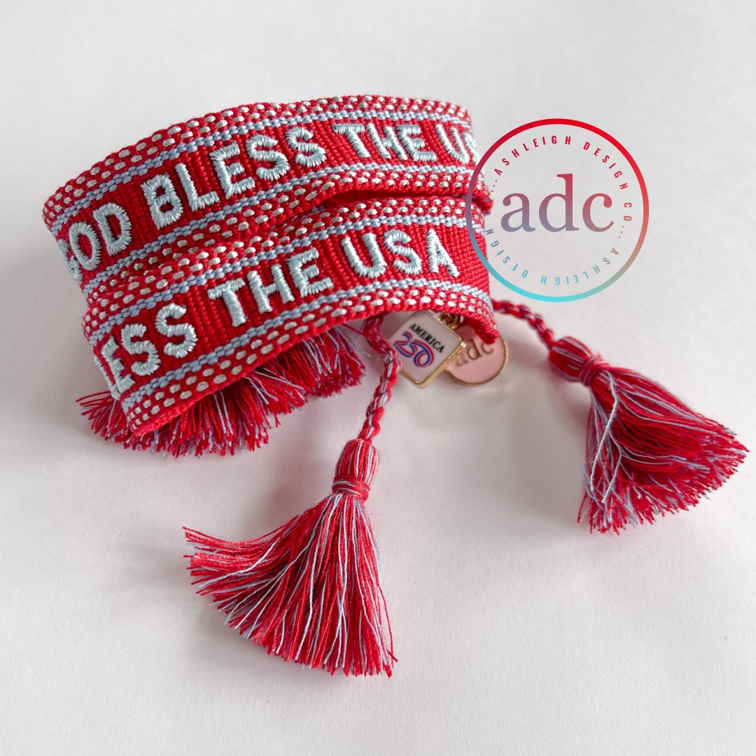 God Bless the USA Bracelet | America's 250th Anniversary Edition - PatriotDepot.com