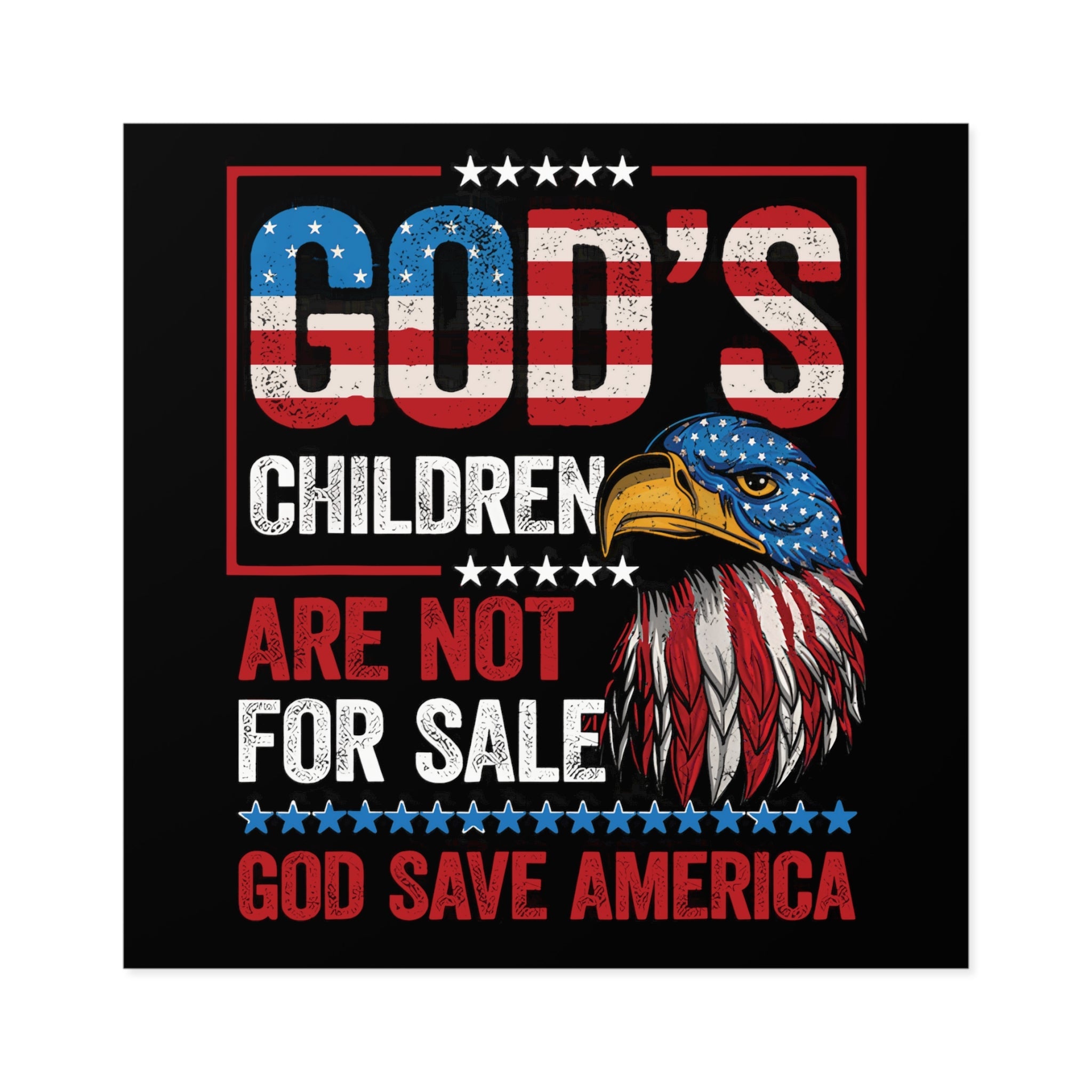 God's Children Are Not For Sale Bumper Sticker (3 Sizes) - PatriotDepot.com