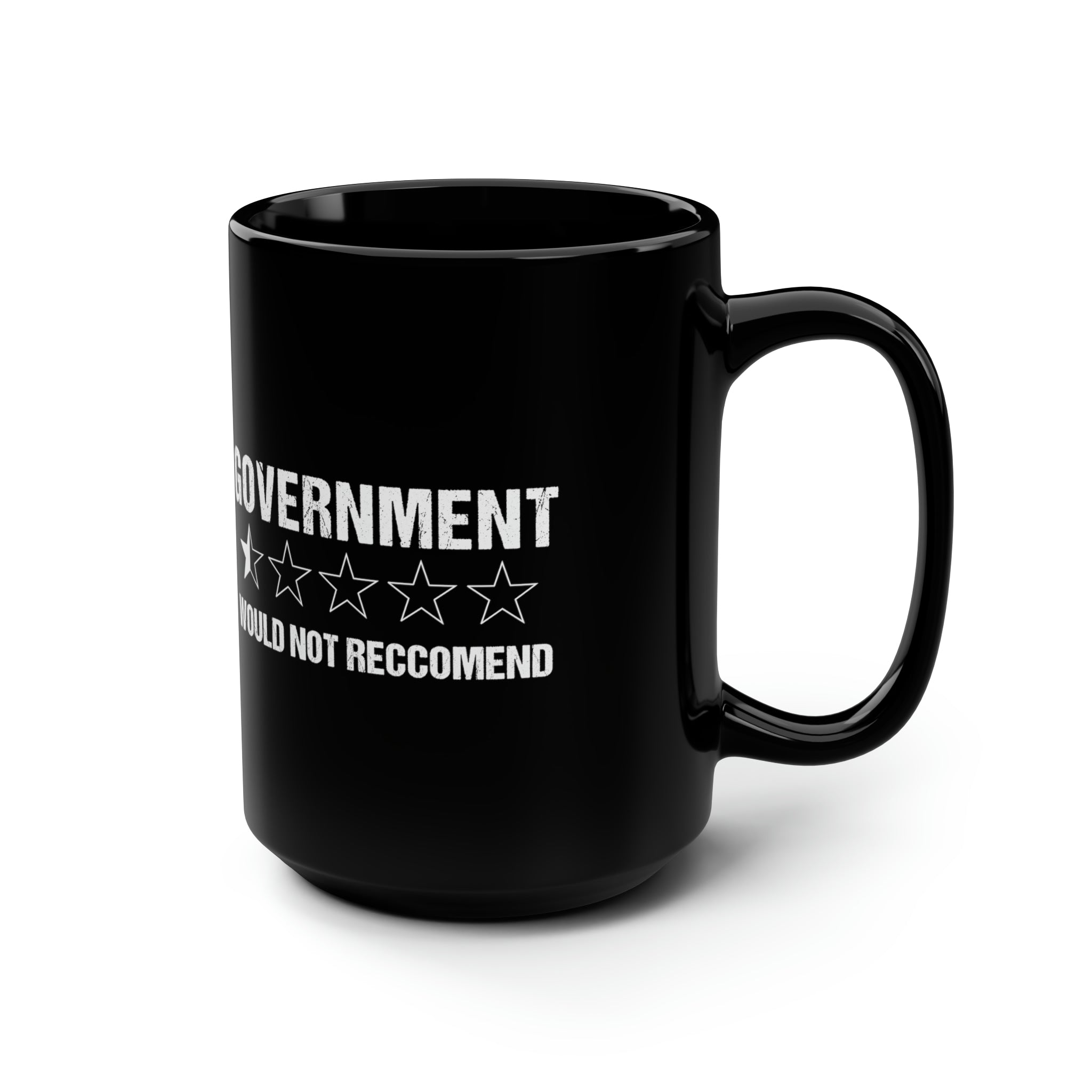 Government Rating Black Mug 15oz - PatriotDepot.com
