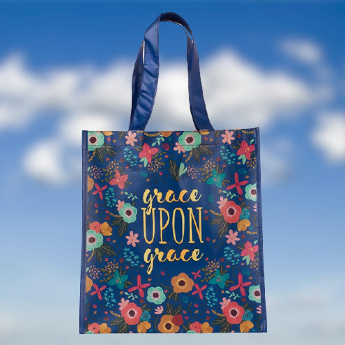 Grace Upon Grace Shopping Tote (English Flower Garden Design)