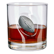 Handcrafted Football Glass– Rocks Edition (11oz) - PatriotDepot.com