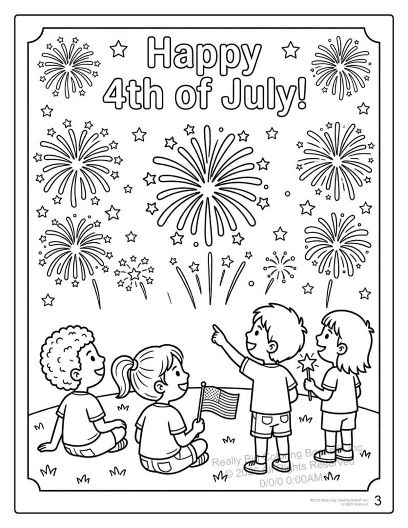 Happy 250th Birthday America! Patriotic Coloring Book for Kids | 24 Pages | 8.5" x 11" - PatriotDepot.com