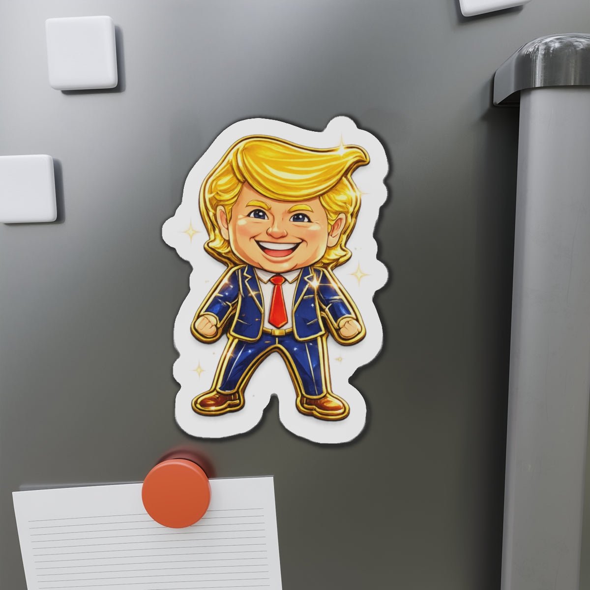 Happy Trump Pin Collectible Magnet (3 Sizes) - PatriotDepot.com