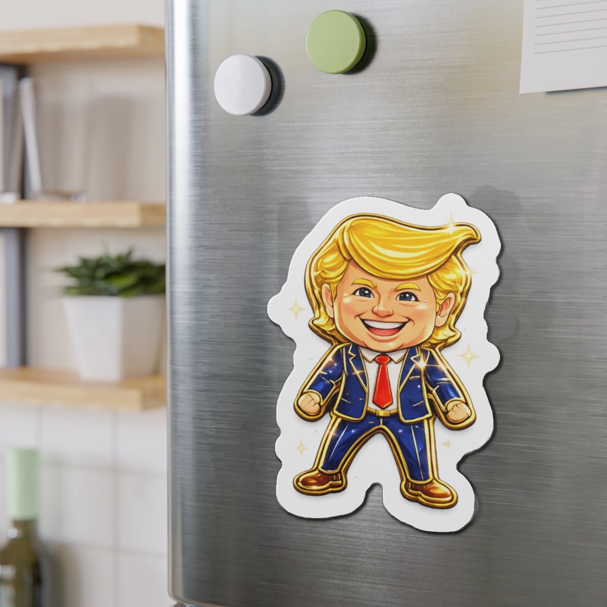 Happy Trump Pin Collectible Magnet (3 Sizes) - PatriotDepot.com