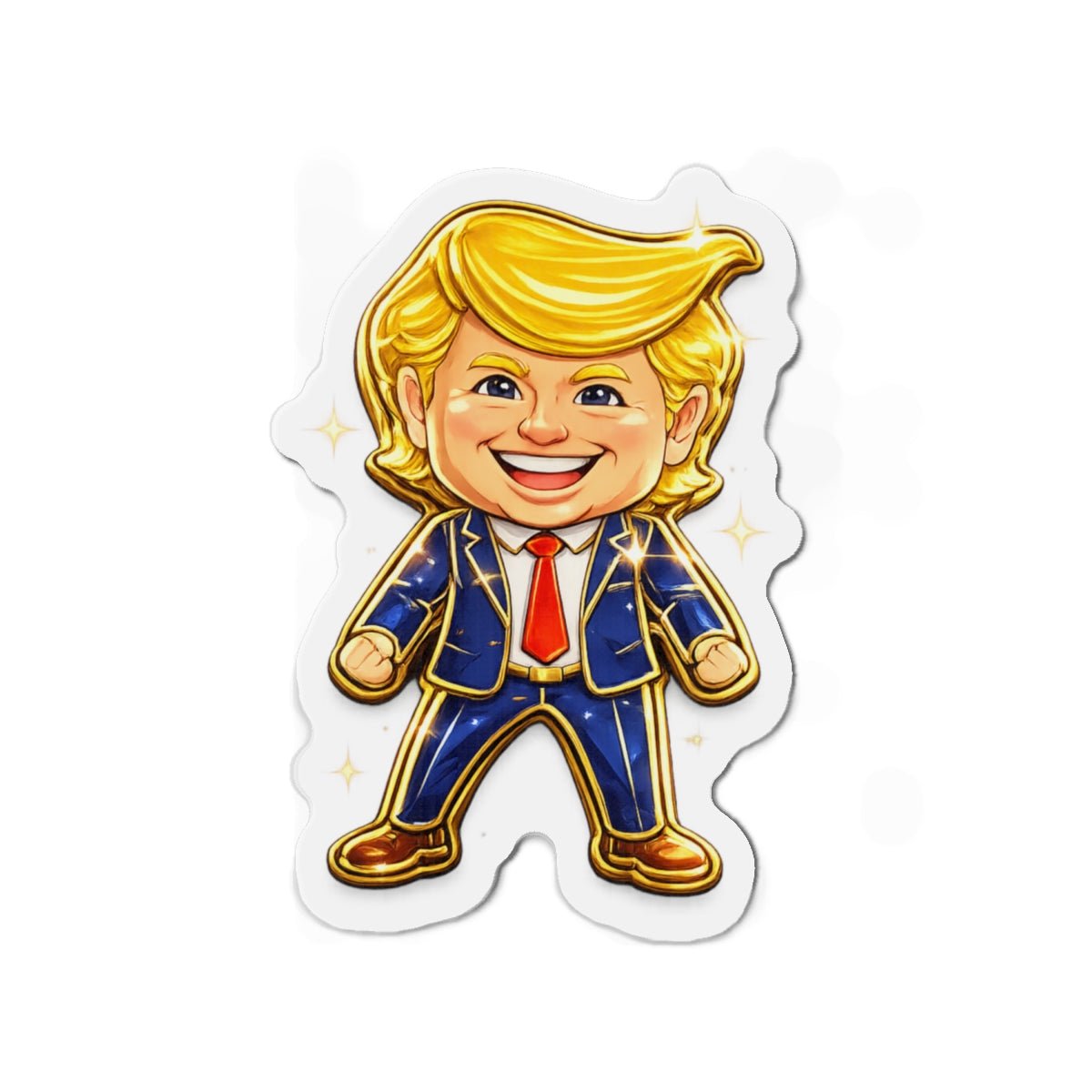 Happy Trump Pin Collectible Magnet (3 Sizes) - PatriotDepot.com