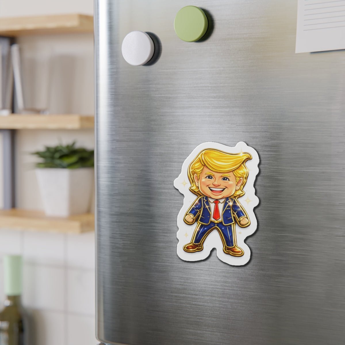 Happy Trump Pin Collectible Magnet (3 Sizes) - PatriotDepot.com