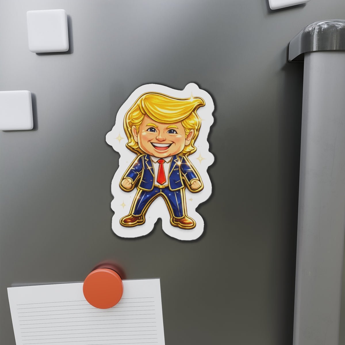Happy Trump Pin Collectible Magnet (3 Sizes) - PatriotDepot.com