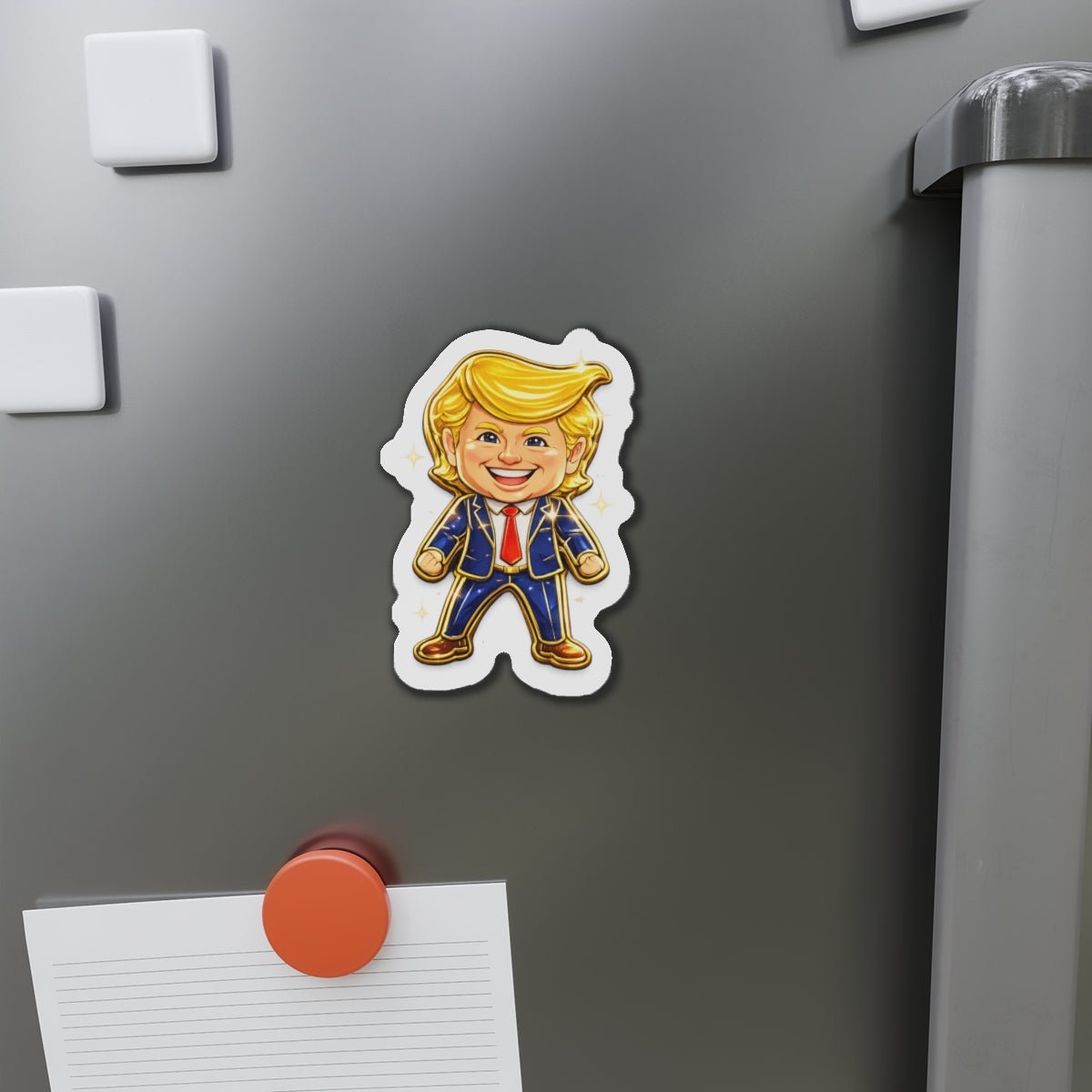 Happy Trump Pin Collectible Magnet (3 Sizes) - PatriotDepot.com