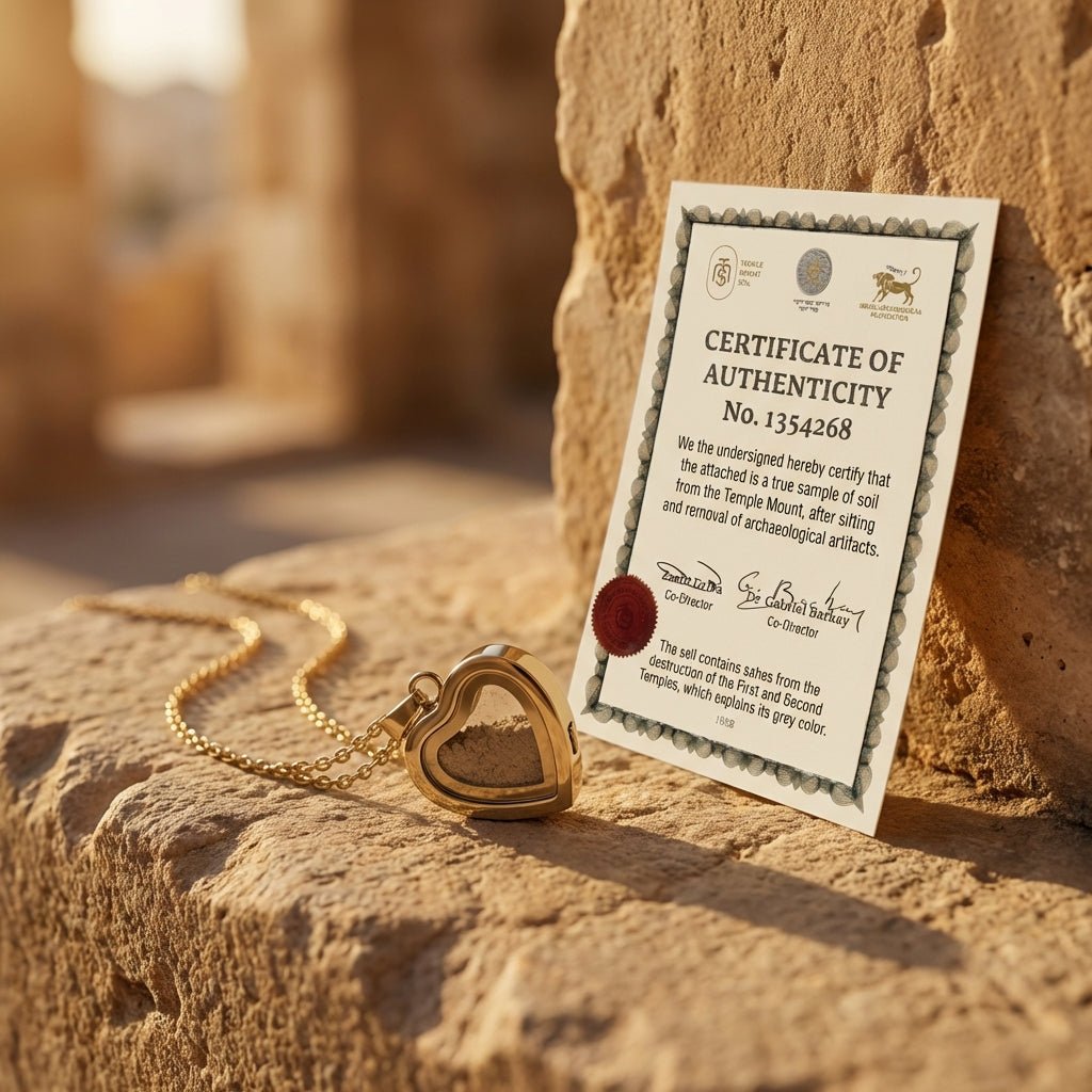 Heart of Unfailing Love | Temple Mount Soil Pendant Necklace - PatriotDepot.com
