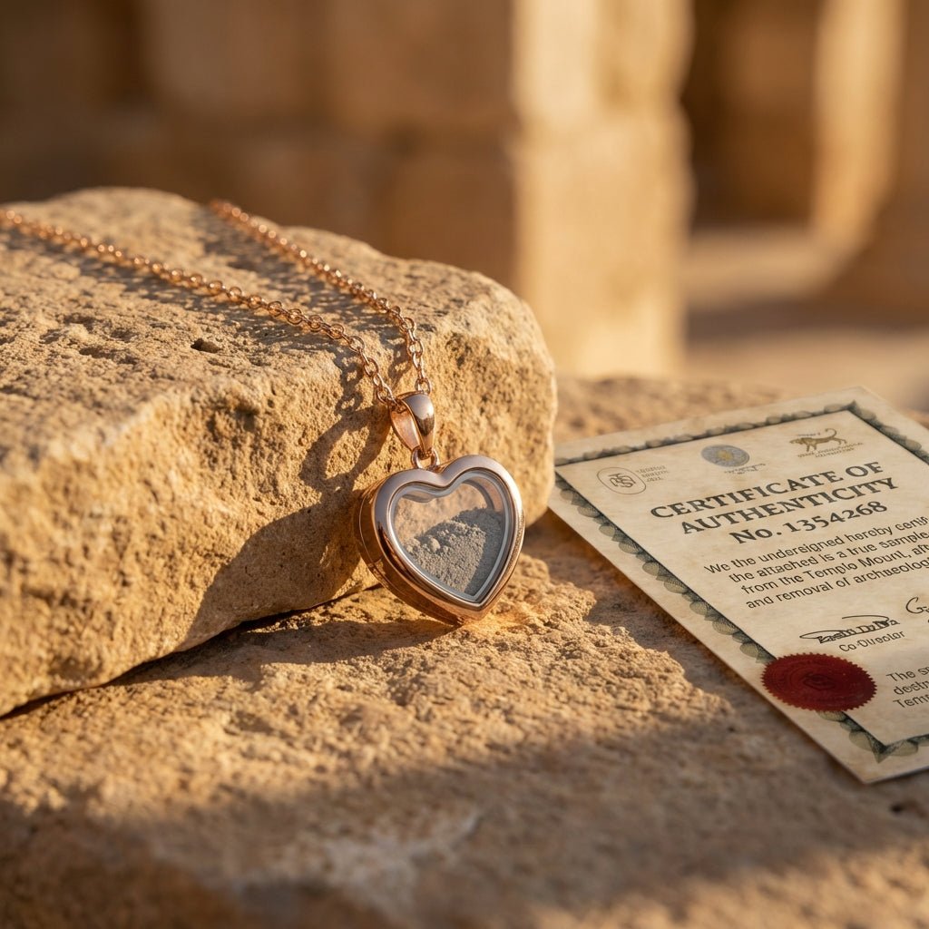 Heart of Unfailing Love | Temple Mount Soil Pendant Necklace - PatriotDepot.com
