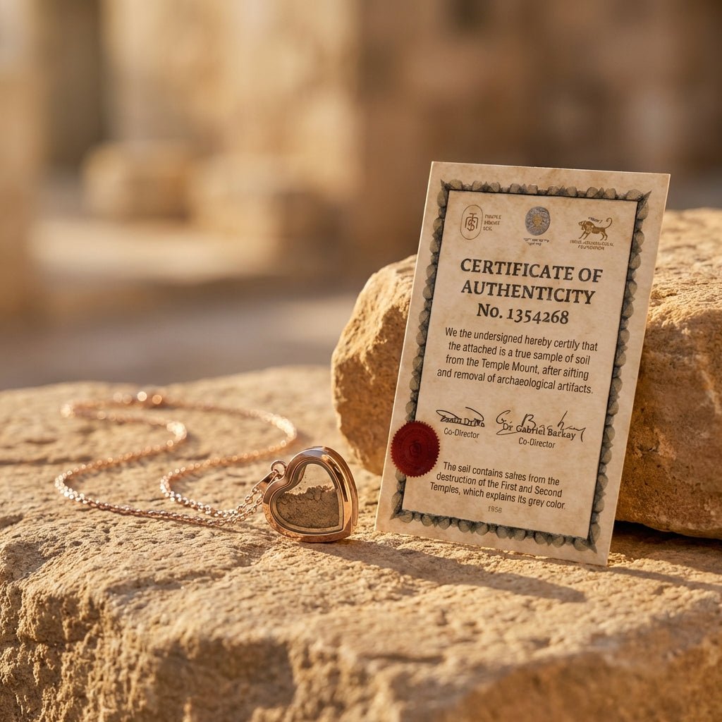 Heart of Unfailing Love | Temple Mount Soil Pendant Necklace - PatriotDepot.com