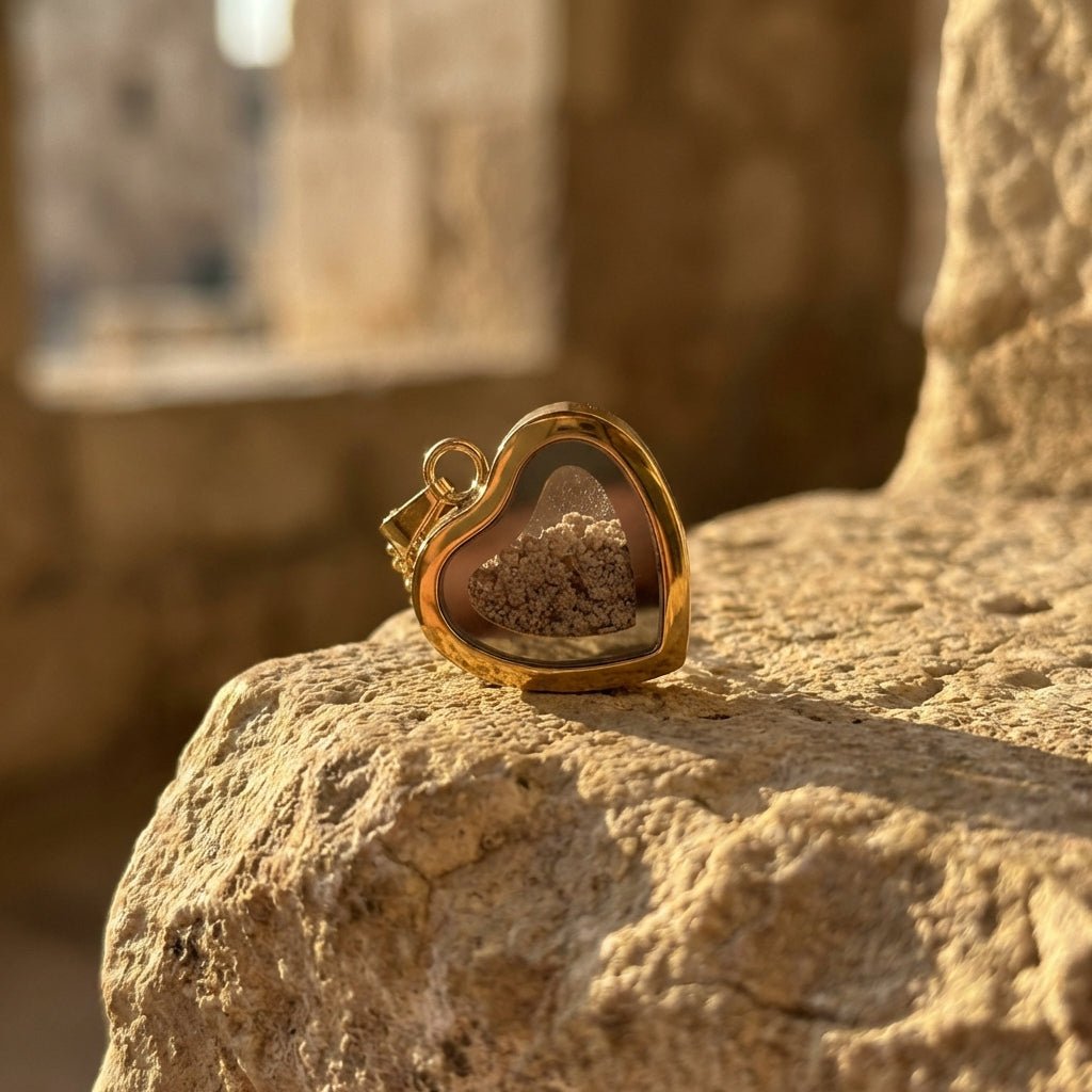 Heart of Unfailing Love | Temple Mount Soil Pendant Necklace - PatriotDepot.com