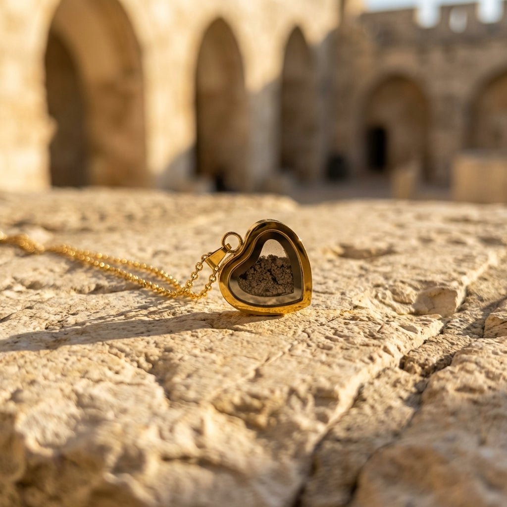 Heart of Unfailing Love | Temple Mount Soil Pendant Necklace - PatriotDepot.com