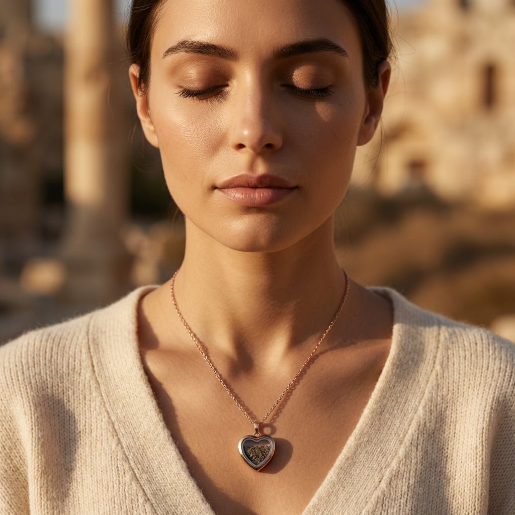 Heart of Unfailing Love | Temple Mount Soil Pendant Necklace - PatriotDepot.com