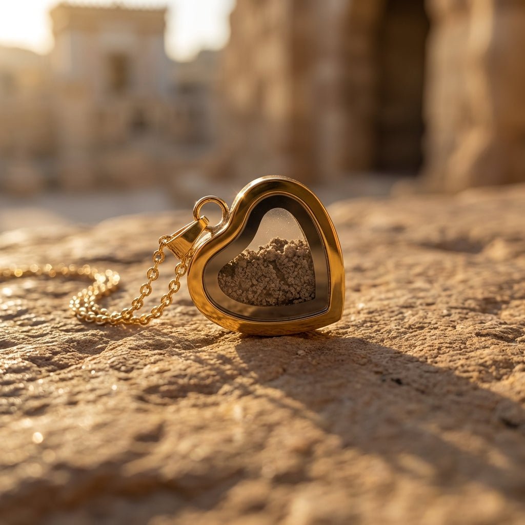 Heart of Unfailing Love | Temple Mount Soil Pendant Necklace - PatriotDepot.com