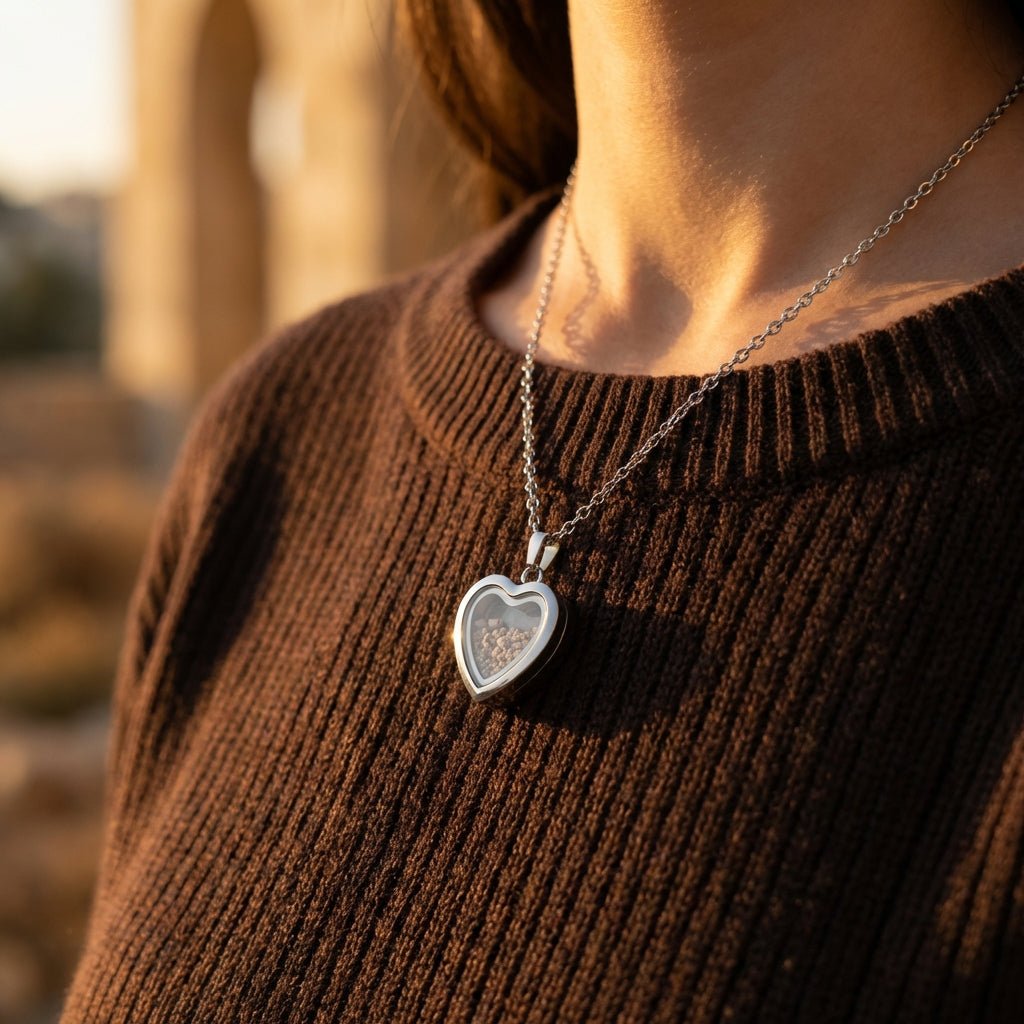 Heart of Unfailing Love | Temple Mount Soil Pendant Necklace - PatriotDepot.com