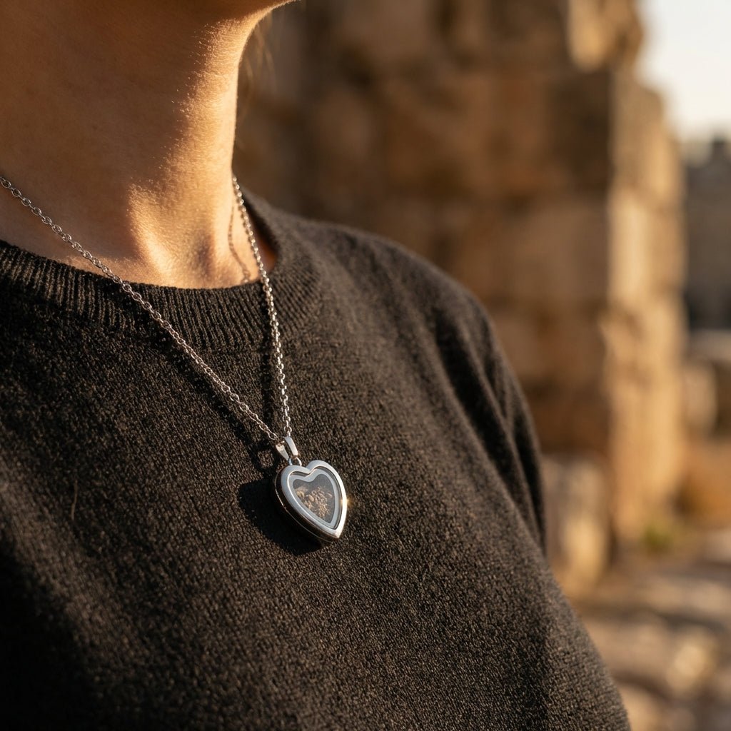 Heart of Unfailing Love | Temple Mount Soil Pendant Necklace - PatriotDepot.com