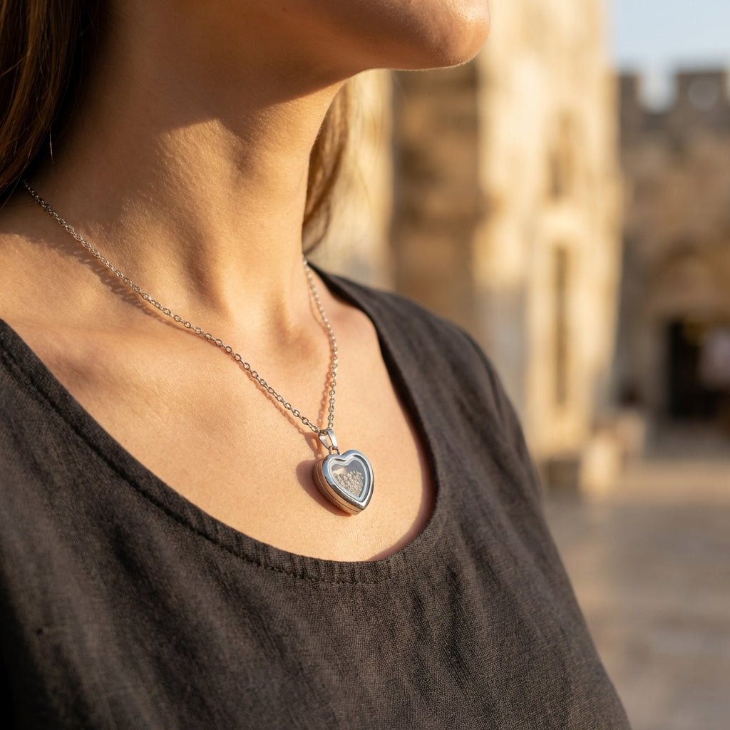 Heart of Unfailing Love | Temple Mount Soil Pendant Necklace - PatriotDepot.com