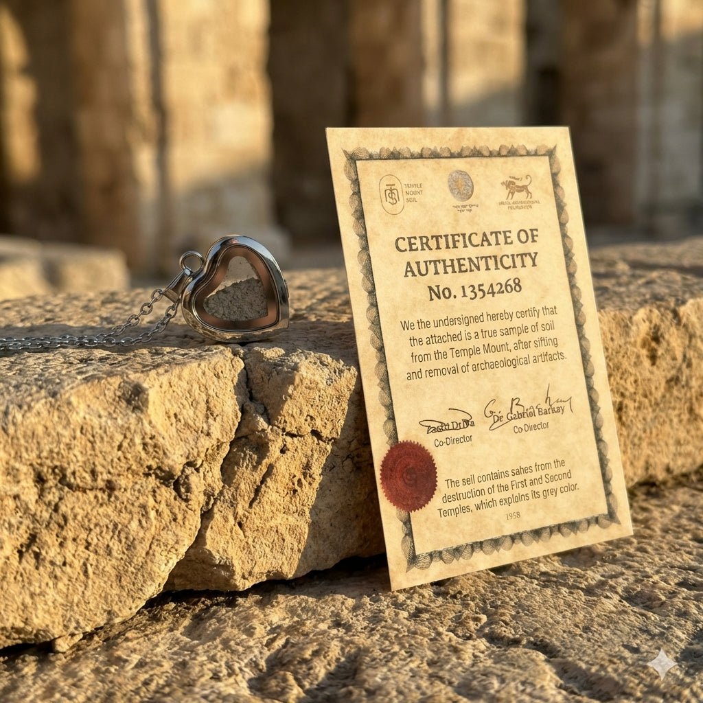 Heart of Unfailing Love | Temple Mount Soil Pendant Necklace - PatriotDepot.com