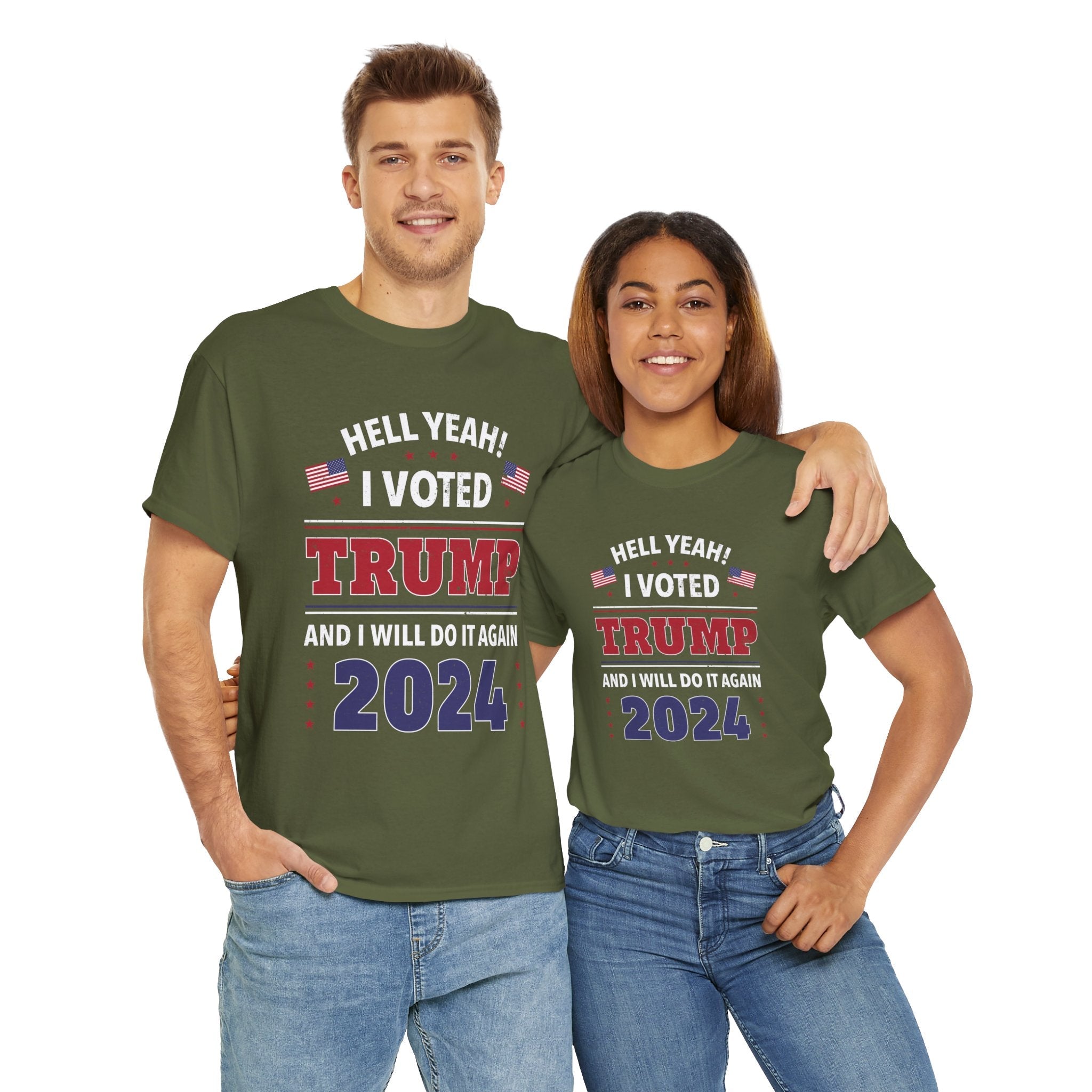 Hell Yeah! I Voted For Trump 2024 T-Shirt - PatriotDepot.com