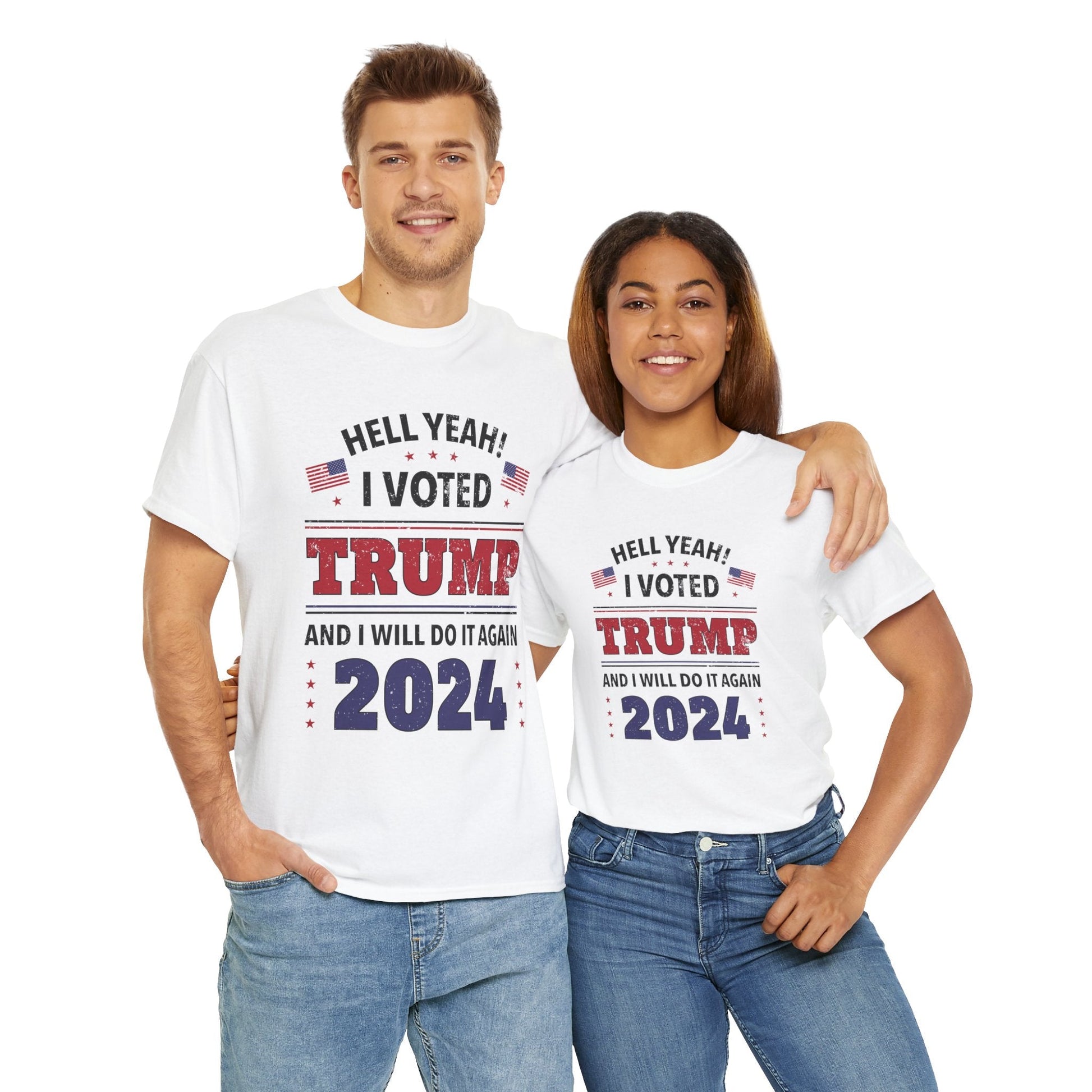 Hell Yeah! I Voted For Trump 2024 T-Shirt - PatriotDepot.com