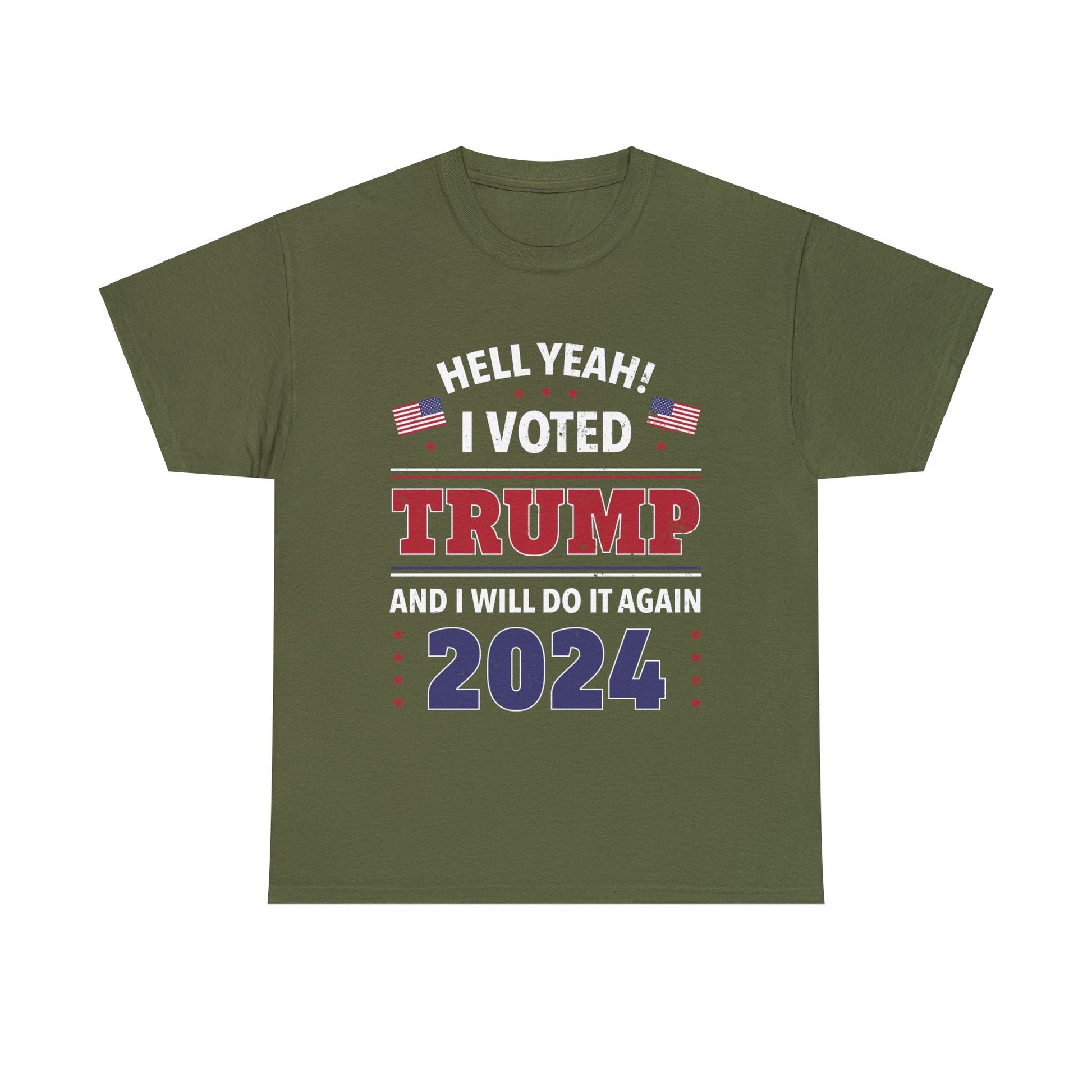 Hell Yeah! I Voted For Trump 2024 T-Shirt - PatriotDepot.com