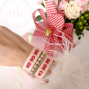 Ho Ho Ho Holiday Woven Bracelet | Blush & Red - PatriotDepot.com