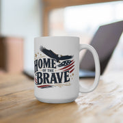Home of the Brave Mug | American Eagle Patriotic 15oz - PatriotDepot.com