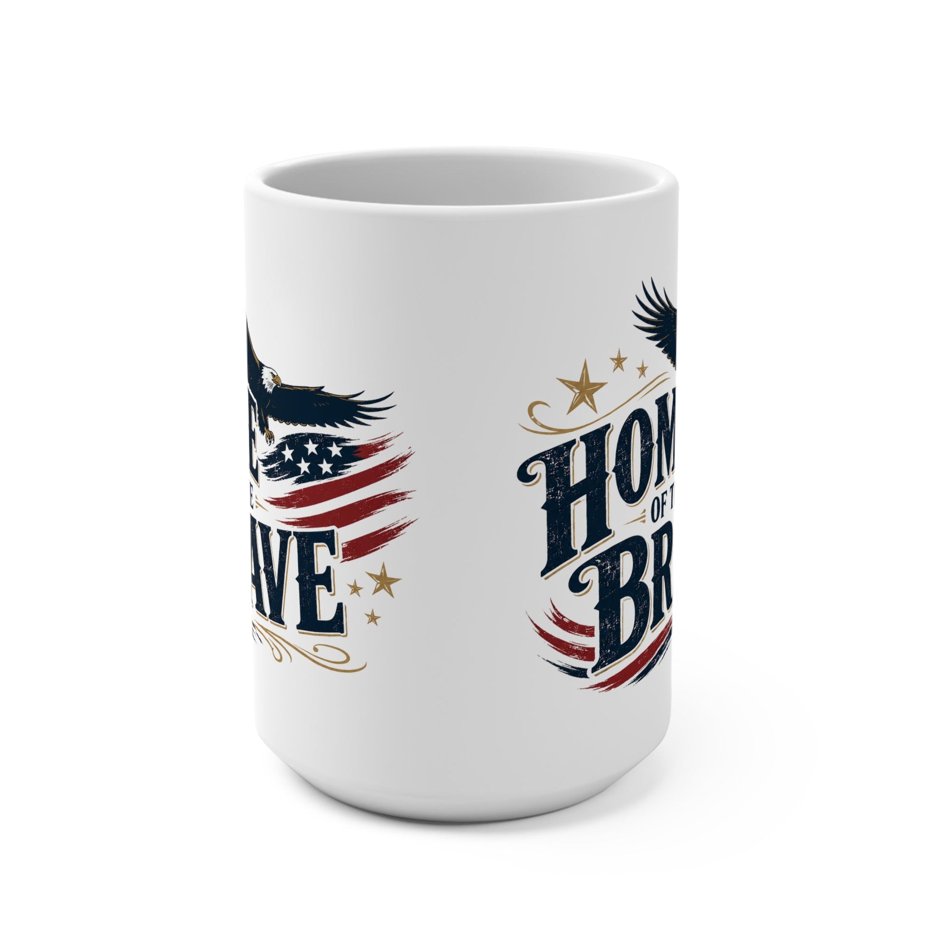 Home of the Brave Mug | American Eagle Patriotic 15oz - PatriotDepot.com