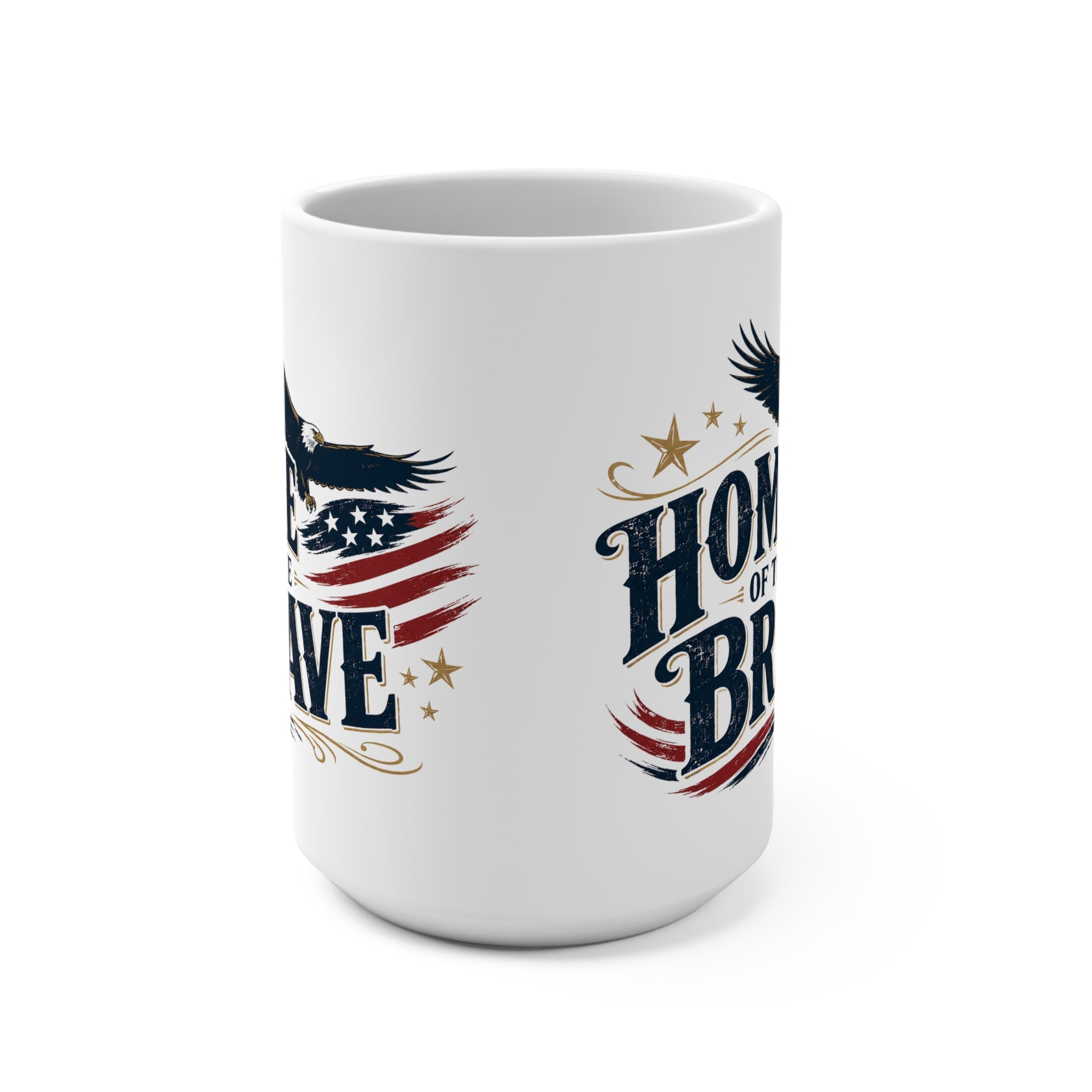 Home of the Brave Mug | American Eagle Patriotic 15oz - PatriotDepot.com