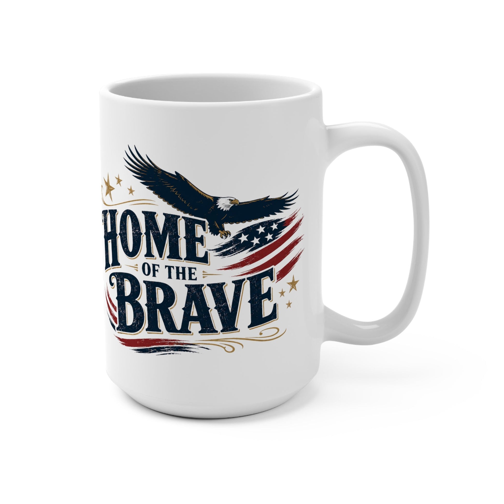 Home of the Brave Mug | American Eagle Patriotic 15oz - PatriotDepot.com