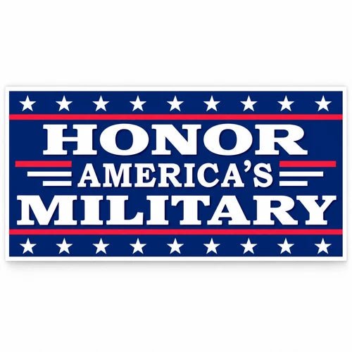 Honor America’s Military Bumper Sticker | Made in the USA - PatriotDepot.com
