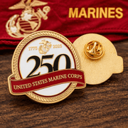Honor Forged: U.S. Marine Corps 250th Anniversary Commemorative Lapel Pin (1775–2025) - PatriotDepot.com