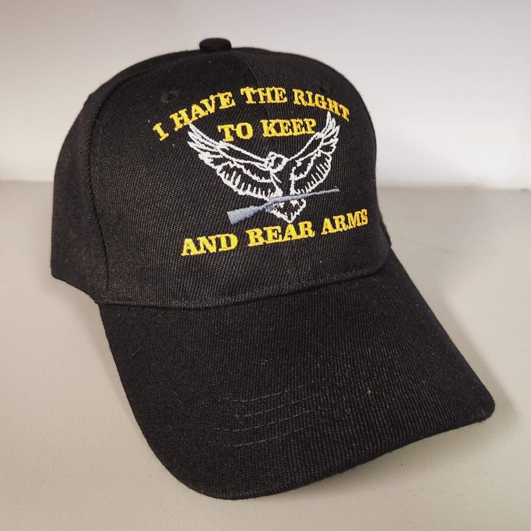 I Have the Right to Keep and Bear Arms Embroidered Hat (Black) - PatriotDepot.com
