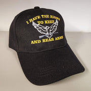 I Have the Right to Keep and Bear Arms Embroidered Hat (Black) - PatriotDepot.com